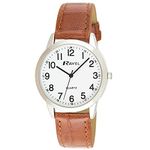 Ravel - Unisex Everyday Quartz Watch with Dotted Minute Track (36mm case) - R0132.24.1 - Brown/Silver Tone