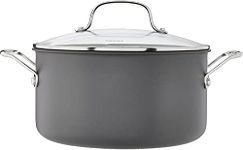 CUISINART 644-24 Chef's Classic Nonstick Hard-Anodized 6 Quart Stockpot with Lid, Black