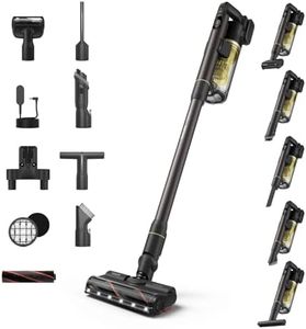 Philips kabelloser Akku-Staubsauger Aqua 7000 Serie, Digitaler Motor, PowerCyclone 12, Mit LED-Leuchten, Anti-Haarverwicklungsbürste, bis zu 80 Minuten Laufzeit, mit 6 Zubehörteilen, Gelb (XC7067/01)