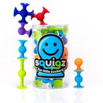 Fat Brain Squigz Starter 22 Piece Set, Kids Preschool Toy, Suction Toy Set, Sorting and Stacking Toy, Toy Building Sets, Preschool Bath Toys, Innovative Toy for Kids aged 3 Years and Older