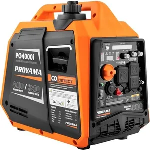 PROYAMA 4000W Portable Gas Inverter Generator, CO Sensor, Digital Interface, RV - Ready, LED Light, ECO - Mode, Parallel Capable, Low Oil Shutoff, Super Quiet and Lightweight with Weatherproof Cover