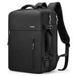 HOMIEE Business Travel Laptop Backpack, 40L Expandable Flight Approved Carry-On Backpack, 15.6 Inch Waterproof Luggage Backpack, Large Capacity Travel Backpack, Black