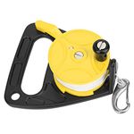 Diving Reel,Portable 150FT Scuba Diving Line Reel Multi Purpose Dive Reel Lightweight Diving Equipment with Large Reel Handle Card Position PP Rope Combination(Yellow) Diving