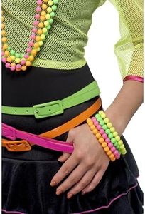 Smiffys Bracelets perlés, Fluo