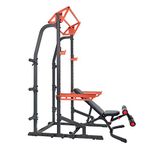 Sunny Health & Fitness Power Zone Half Rack with Weight Bench