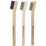Wire Scratch Brush Set with Wood Ha