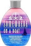 Somewhere On A Boat Indoor Tanning Lotion for Tanning Beds/Outdoor Sun Tan Dark Tanning Lotion w/Coconut Oil, Pineapple & Shea Butter 13.5oz - White Lotion, NO Bronzer