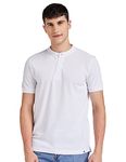 Amazon Brand - Symbol Men's Solid Regular Fit Polo Shirt (AW19MCPO_White M)