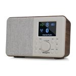 MangoKit SR10 Internet Radio with DAB+, WIFI Radio w/Podcast Player, Smart DAB Radio with Bluetooth, FM Radio,Kitchen Radios Mains and Battery, Color Display, Dual Alarms, Presets,APP Control-Walnut