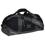 C7 Corvette Eddie Bauer Duffle Bag with Cross Flags Logo, Black