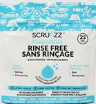 Scrubzz Disposable NO RINSE Bathing Wipes- 25 Pack Canada- All-in-1 Single Use Shower Wipes, Simply Dampen, Lather, and Dry Without Shampoo or Rinsing **** We are the ONLY CANADIAN DISTRIBUTOR for SCRUBZZ ***