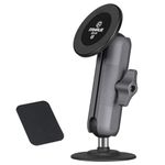 FANAUE SC-03T9 Magnetic Car Mount Compatible with RAM Mount B Size Ball Head, Magnetic car Phone Holder can be Mounted on car Dashboard, Windshield and Other car Accessories for 4.7-7.5" Smartphone.