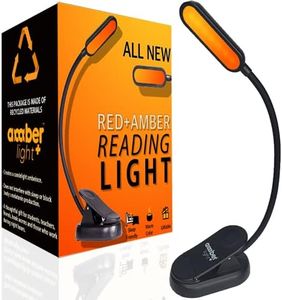 New 2023 Red + Amber Reading Light + Giftable Blue Light Blocking Book Light for Reading in Bed