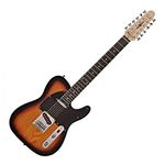 Gear4music Knoxville 12 String Electric Guitar with Ash Body Sunburst