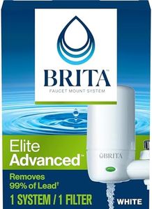 Brita Faucet Mount Water Filter for Sink, Removes 99% of Lead, Elite Advanced Filtration System, Includes 1 Replacement Filter, White