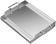 MixRBBQ Universal Stainless Steel Griddle for Gas Grill, 17" X13" Flat Top Grill with Foldable Handles for Stove, BBQ Charcoal/Gas Grills, Parties Grilling