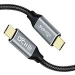 DCHAV 1.5 Feet USB C to USB C Cable PD 100W 20V 5A Fast Charging Type C to Type C Monitor Cord 4K Video Output USB 3.1 Gen 2 10Gbps Data Transfer Nylon Braided Charge Phone Tablet Laptop Computer