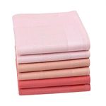 HOULIFE 100% Cotton Women's Men's Handkerchiefs, Solid Stripe Handkerchiefs Gradient Style Hankies 6/12 Pieces 15.7x15.7, Gradient 1, 6 pcs