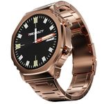 Fire-Boltt Onyx- 36.3mm AMOLED Always On Display Smart Watch, 466 * 466 High Resolution, Bluetooth Calling, Steel Design, IP67, 4GB Storage, 300+ Sports Modes, 130+ Watch Faces (Rose Gold)