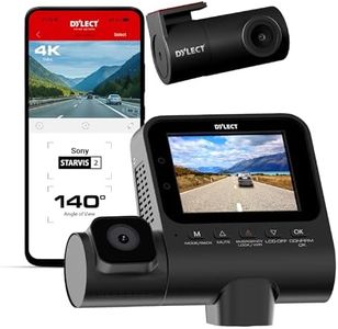 Dylect® Sense 4K Ultra 3 Channel Dash Cam with Sony STARVIS 2, 4K Front + 1080p Rear + Cabin, GPS, Night Vision, Wi-Fi, 140° Wide Angle, Loop Recording, 2.4” IPS, Supports 1TB