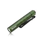 OLIGHT I3T 2 EOS 200 Lumens Mini Flashlight, Small Pocket EDC Flashlight with AAA or Rechargeable Battery, Dual-Output Slim Tail Switch Light for Camping and Hiking(OD Green)