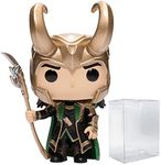 POP Marvel: Loki with Scepter (Glow in The Dark) Entertainment Earth Exclusive Funko Vinyl Figure (Bundled with Compatible Box Protector Case) Multicolored 3.75 inches