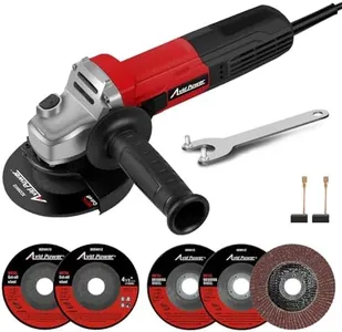 AVID POWER Angle Grinder 7.5-Amp 4-1/2 inch Electric Grinder Power Tools with Grinding Wheels, Cutting Wheels, Flap Disc and Auxiliary Handle for Cutting, Grinding, Polishing & Rust Removal - Dark Red