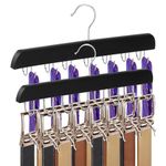 Hoomast Belt Hanger Belt Organizer Tie Rack Tank Top Bra Hanger Tie Hanger Bra Organizer for Closet with 14 Hooks,Upgraded 360°Rotating,Space Saver for Underwear & Tie Storage 2pcs