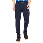 Van Heusen Athleisure Men Regular Fit Trackpants - Cotton Rich - Smart Tech, Easy Stain Release, Anti Stat, Ultra Soft, Moisture Wicking_50052_Navy_L