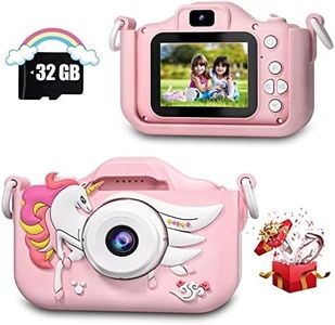 CIMELR Kids Camera Toys for 3 4 5 6 7 8 9 10 11 12 Year Old Boys/Girls, Kids Digital Camera for Toddler with Video, Christmas Birthday Festival Gifts for Kids, Selfie Camera for Kids, 32GB SD Card