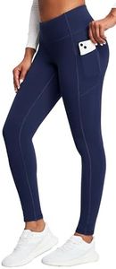 Heathyoga Fleece Lined Leggings with Pockets for Women Thermal Leggings Warm Leggings Women Winter High Waisted Yoga Pants Blue