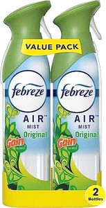 Febreze Air Mist Air Freshener Spray, Odor-Fighting Room Spray, Air Fresheners for Home and Bathroom and Kitchen, Aerosol Can, Gain Original Scent, 8.8oz, 2 Count