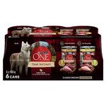 Purina ONE Classic Ground True Instinct Wet Dog Food, Variety Pack 2 Flavours - 368 g Can (6 Pack)