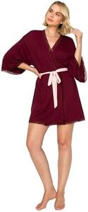 Studio Badgley Mischka Jersey Cozy Robe Gift Set Red