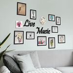 RANDOM Photo Frame For Wall Set of 10 3D Collage photo frames with LIVE MUSIC Plaque For Home Decoration, Wall Decor (8"X10"=5pcs,6"x8"=5pcs)