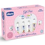 Chicco Baby Moments Baby Caring Gift Pack (Pink) with 7 Baby Skincare & Haircare Products | Baby Care Gift Set for Newborn Baby Shower, New Parents, and Birthdays | Phenoxyethanol Free