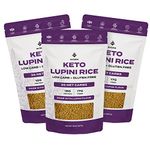 Aviate Keto Rice Orzo - Low Carb (3g Net) Lupini Rice/Pasta, High Protein (18g), Gluten-Free, Made with Lupin Flour, Plant Based Vegan, Keto-friendly - Slim Orzo Pasta Rice (227g) (Pack of 3)