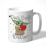 Wanky Candles Yoda Best Sister, Sister Mug, Gift for My Sister for Christmas, Birthday Mug for Sister, Sister Coffee Mug,CMUG263