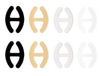 IeonHien Bra Strap Clips, 8Pcs Bra Strap Clips for Racerback, Conceal Straps and Cleavage Control Bra Clips (Clear, White, Beige, Black-1)