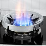 UCRAVO Silver 4pc Household Windshield, Fire Blocking, Energy Saving Cover, Windproof, Non-slip, Stable, Universal Type, Natural Gas Stove Accessories, Suitable For Pans