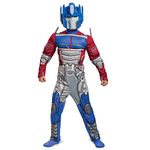 Optimus Prime Costume, Muscle Transformer Costumes for Boys, Padded Character Jumpsuit, Kids Size Large (10-12)