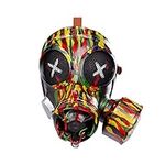 NUOBESTY Halloween Punk Gas Facemask Punk Halloween Costume Cosplay Props Scary Steampunk Dress up Masquerade Facemask Headwear Party Favors