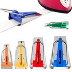 HASTHIP® Bias Tape Maker Set of 5 Sizes 5 Sizes 1/4", 3/8", 1/2", 3/4", 1" DIY Quilting Tools Kit for Fabric Sewing and Quilting