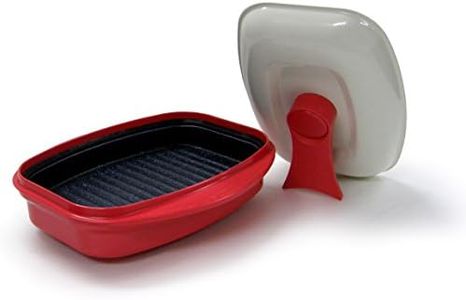 Microhearth Grill Pan for Microwave Cooking, Red