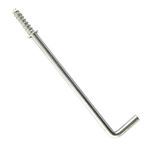 Turners Quality Bearings 75MM 3" Chrome Shouldered Straight Cup Hook Dresser Screw in Medium - Pack 10