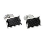 Carbon Fiber Cufflinks | Groomsmen Cuff Links | 5 Yr Warranty | Cufflinks Box Inc | Gift for Men | Black Cufflinks