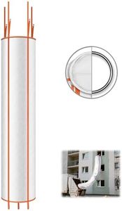 15 Ft Construction Trash Chute with Circular Top Steel Ring and 4 Adjustable Handles, Heavy Duty Construction Chute, Construction Debris Chute for Removal of Construction Waste