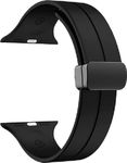 Colorcase Smart Watch Buckle Silicon Strap Compatible with Boult Dive Evo Smart Watch - Silicon Buckle Band - Black