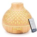 400ML Electric Ultrasonic Air Humidifier, Remote Control , Aromatherapy Diffuser with Waterless Auto-Off