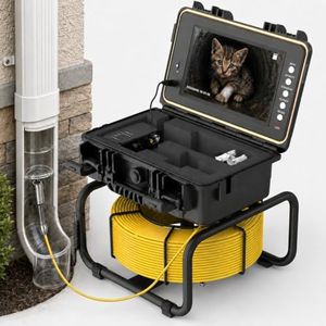 Sewer Camera Self-Leveling 165ft, Plumbing Camera with HD Recording, Distance Counter, Drain Cameras for Plumbing, Sewer Line Inspection, Contractors, Property Management & Home Inspectors